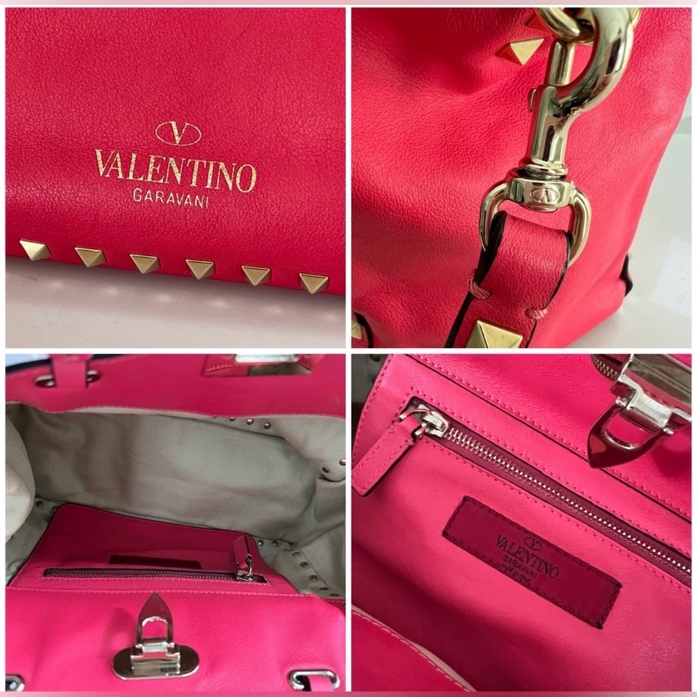 Valentino Garavani Pink Studded Shoulder Bag EUC - Picture 3 of 16
